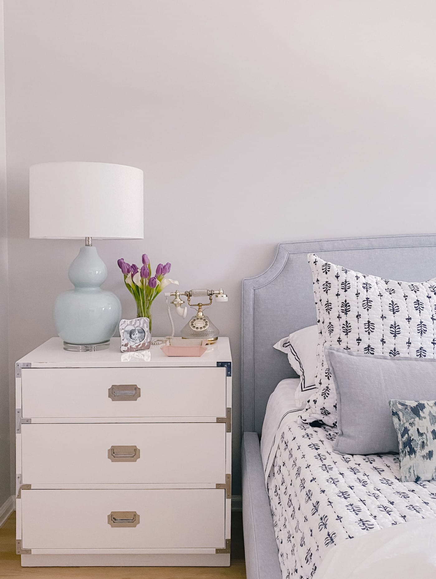 bedside table styling