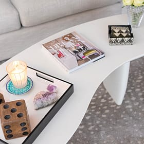 coffee table styling with books
